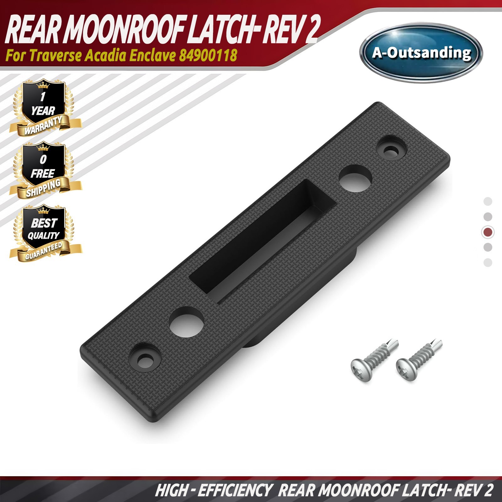 Rear Moonroof Latch- Rev 2 - GM F Retainer 84900118 For Traverse  Acadia Enclave