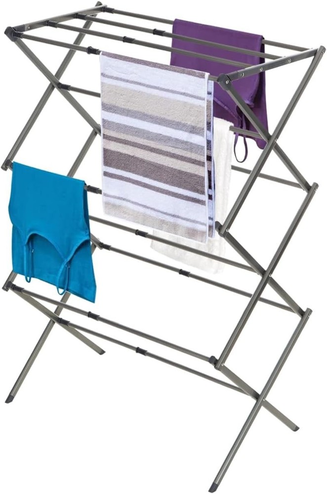 3 Tier Expandable Collapsing Foldable Laundry Rack for Air Drying Clothing