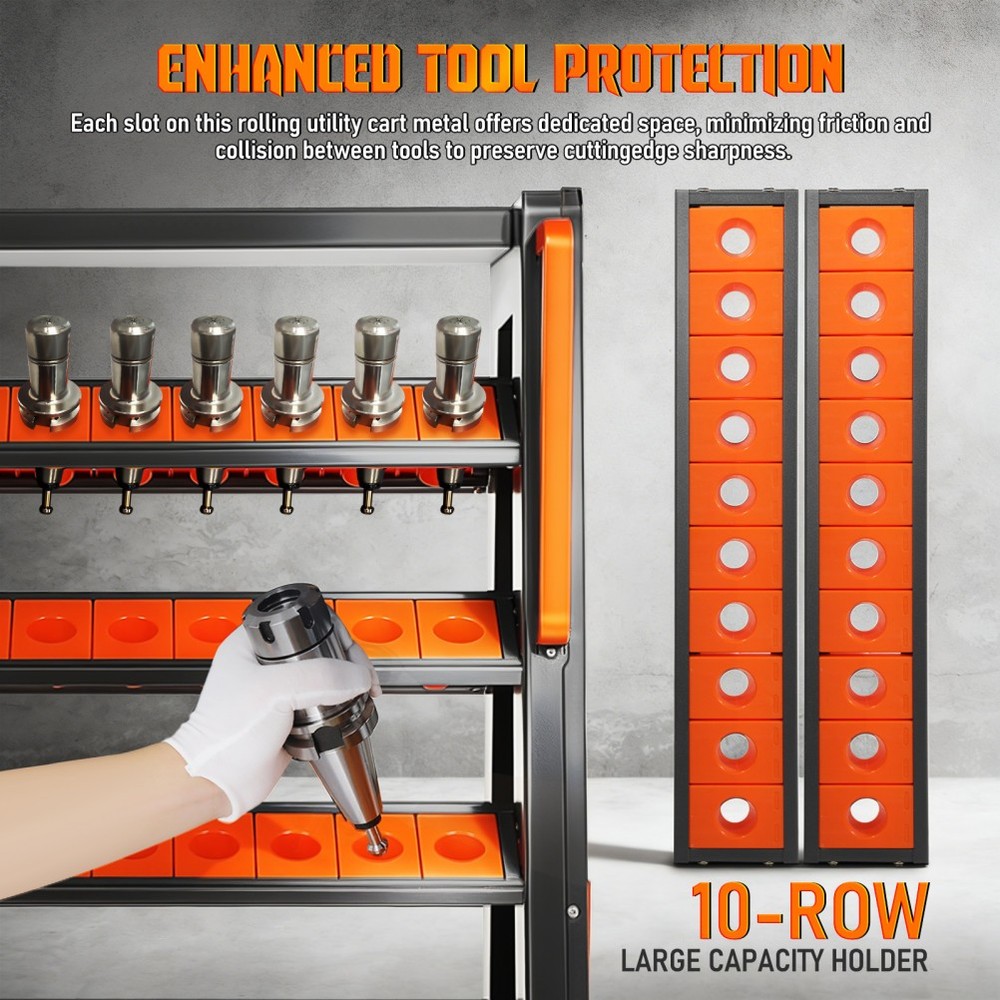 Rolling CNC Tool Carts CNC Tool Storage Rack CNC Mobile Tool Cabinet Tool Rack
