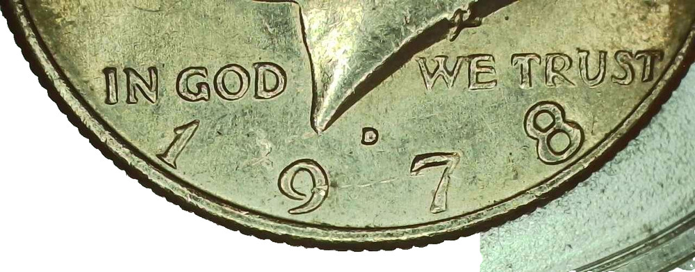 1978D - Kennedy Half Dollar Error - Filled "D" Mint Mark - #211