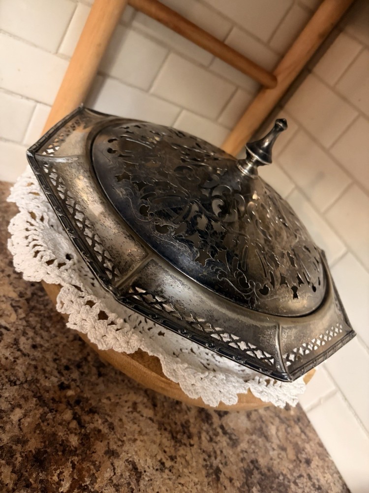 Vintage Silver Plates Center Piece Bowl