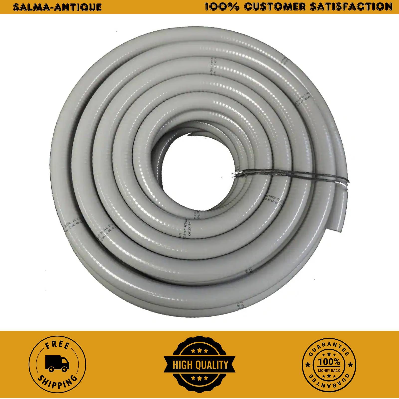 1/2 In. Dia X 25 Ft Flexible PVC Non Metallic UL Liquid Tight Electrical Conduit