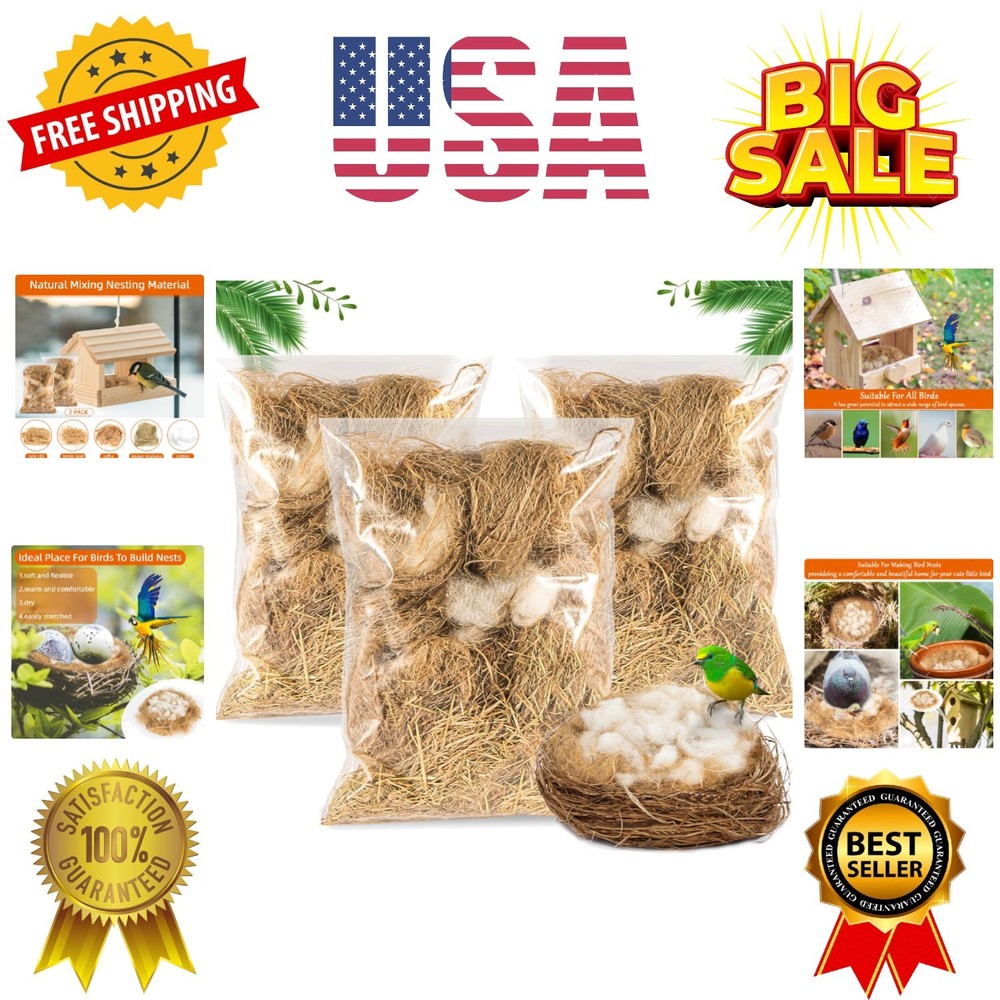 Bird Nesting Material - Bird Nests Bedding Hummingbird Nesting Material Mixin...