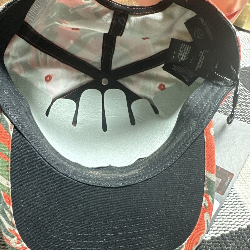 Harley Davidson Camo Adjustable Snapback Cap Mens 97601-24VM