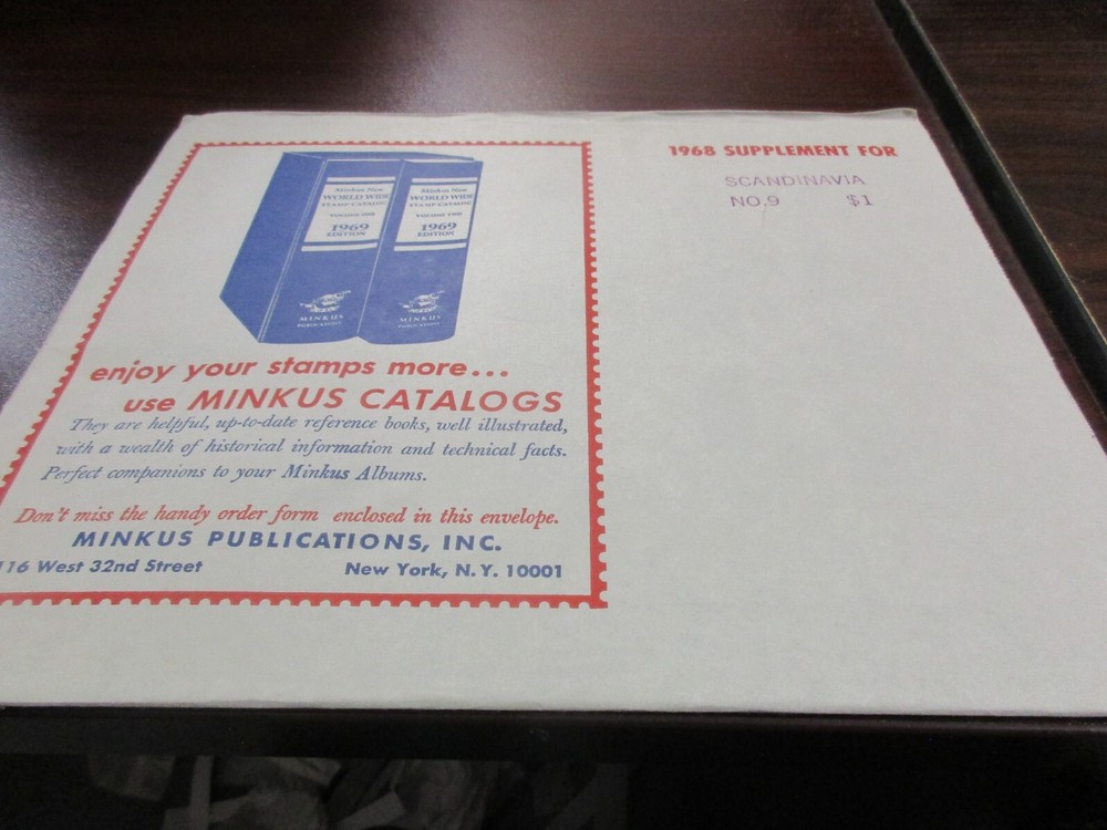 "MINKUS" 1968  SUPPLEMENT SCANDINAVIA   #9   W/FREE SHP.