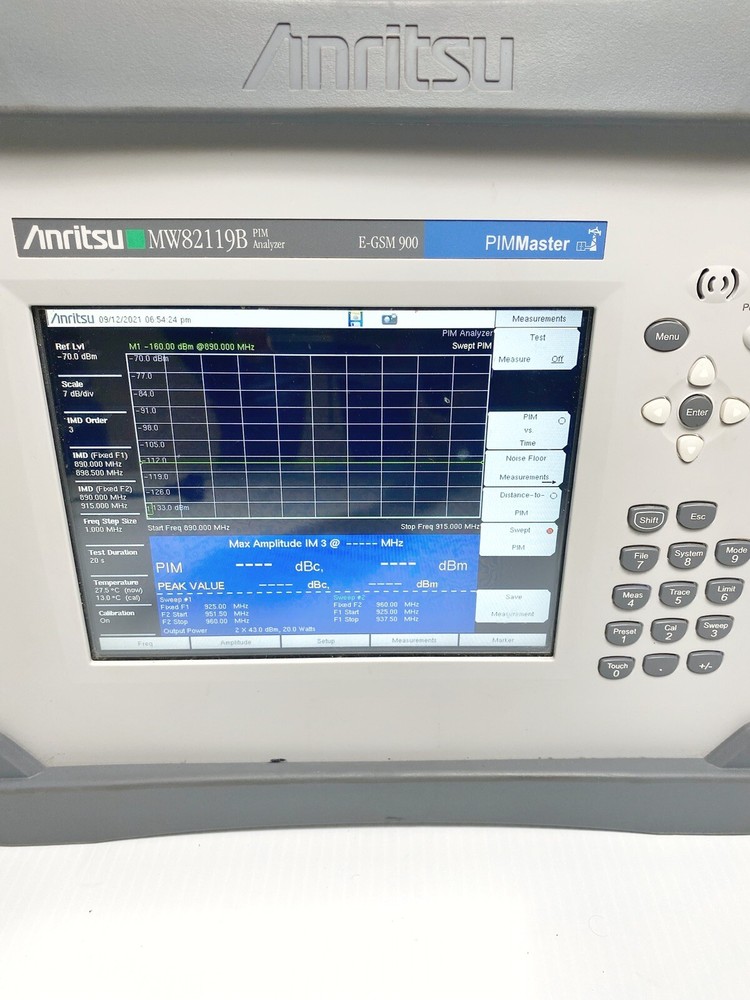 Anritsu MW82119B PIM Master Passive Intermodulation Analyzer Opt 900 E-GSM 900