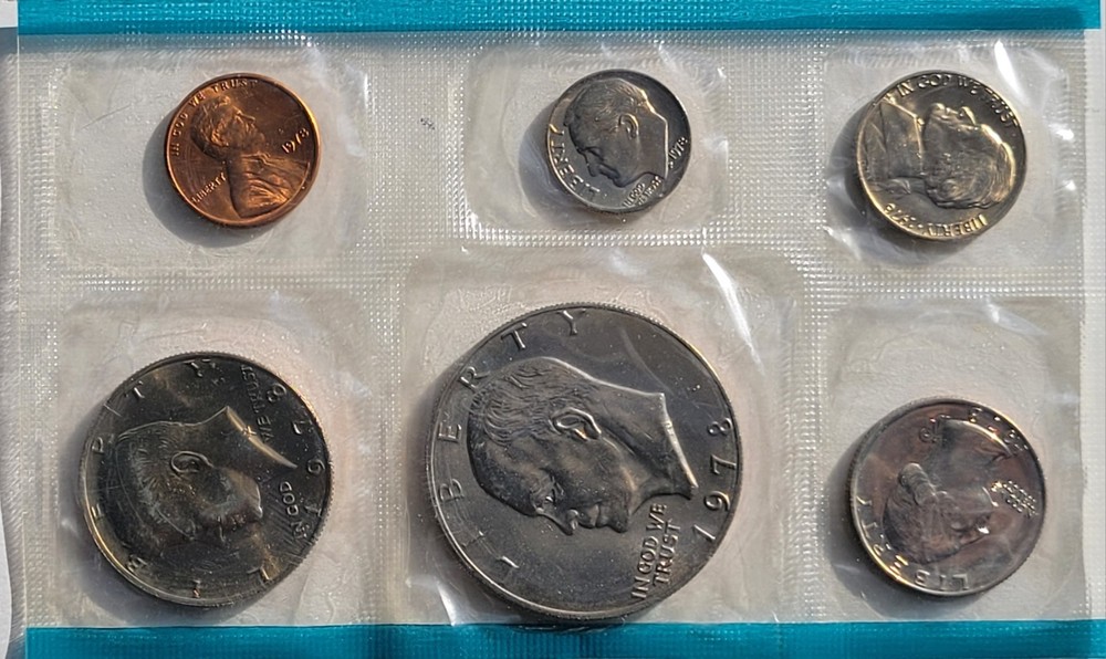 1978 P/D Uncirculated Mint Set. Copper Nickel Clad