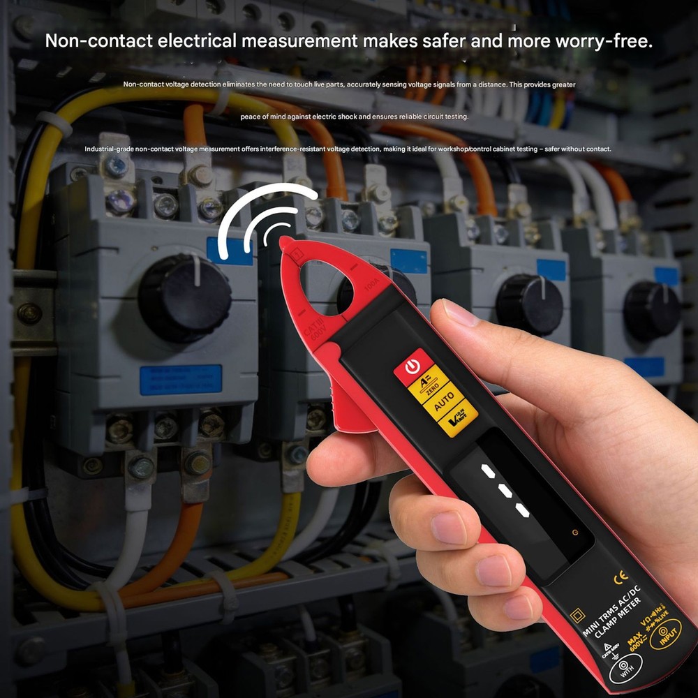 BSIDE UX1 Mini Clamp Meter Digital AC DC Current Voltage Temperature MultimeteCb