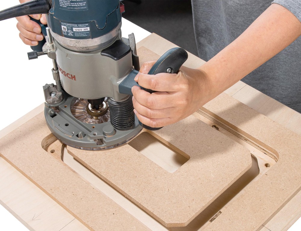 O'SKOOL Router Table Insert Plate Template Kit Includes MDF Routing Template