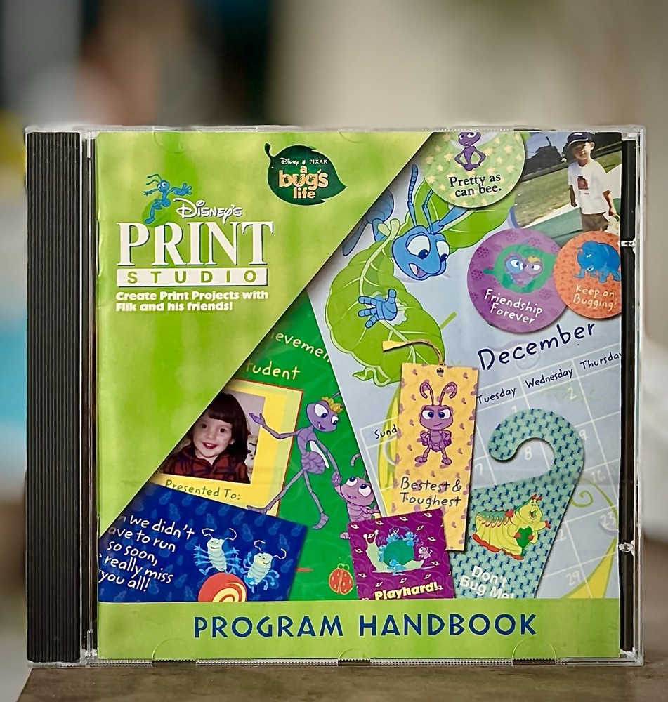 Disney’s A Bug’s Life Print Studio from Pixar Interactive PC CD-ROM WIN Sealed