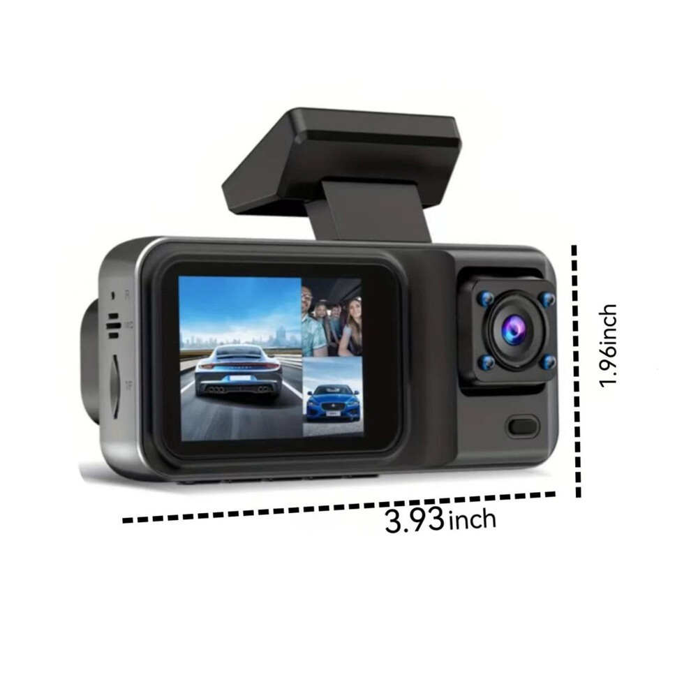 1080P DVR Dash Front & Inside & Rear Driving Recorder with 2 Q2D0