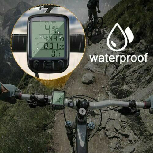 Waterproof Wired LCD Digital Cycle Bike Computer Bicycle Speedometer Odometer