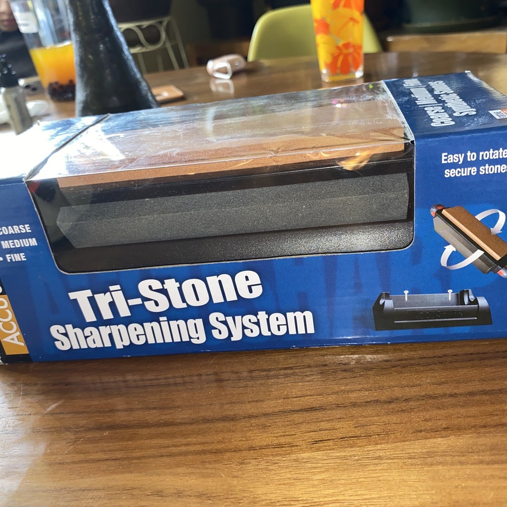 AccuSharp Rotating 3-Stone Diamond Ceramic Knife Sharpening System 064C