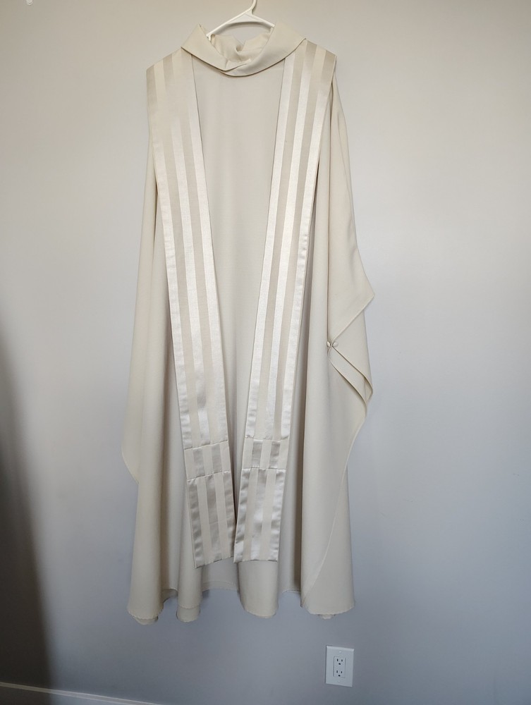 White Chasuble with Over Stole