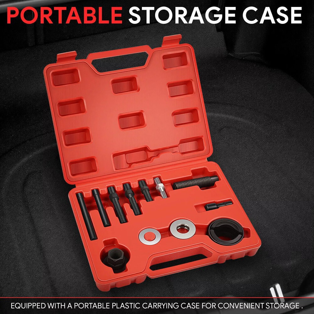 Power Steering Pump Pulley Puller Remover & Alternator Installer Tool Kit Set