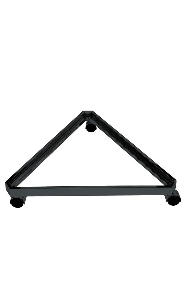 Wire Grid Triangle Tower Display Rack Casters Rolling Casters Black 2' x 6 ½' H