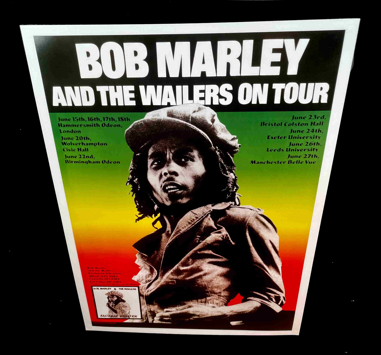 BOB MARLEY AND THE WAILERS ON TOUR United Kingdom 1976 by Bob Masse Includes COA
