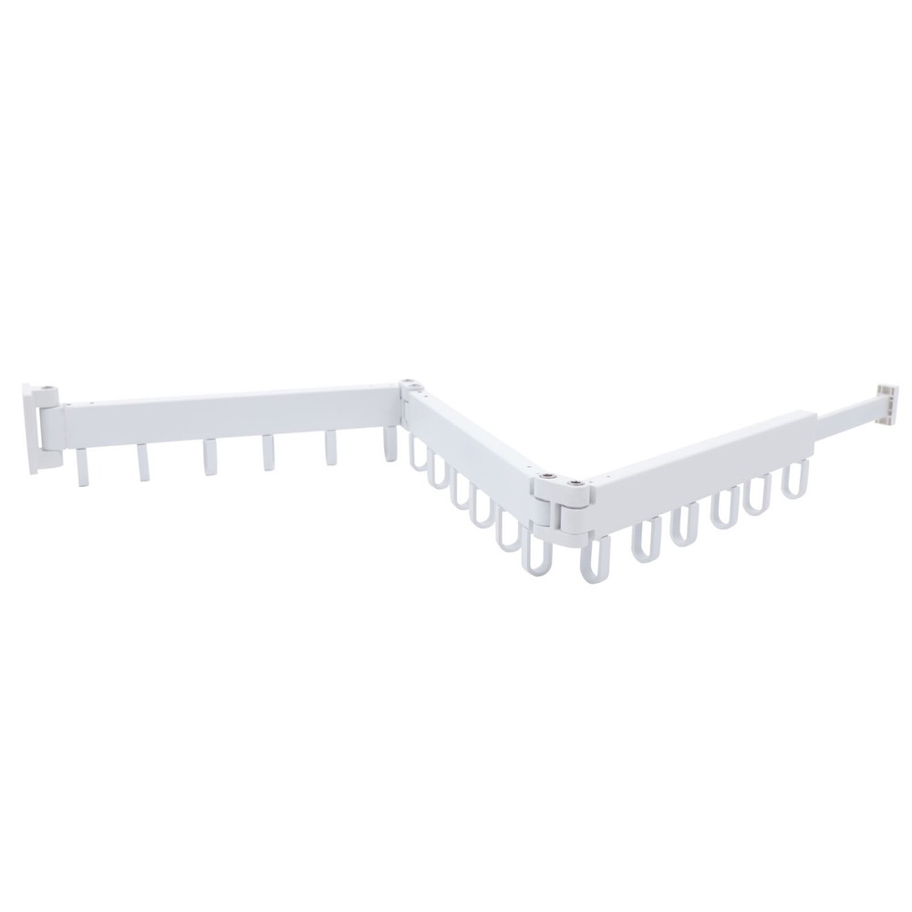 Wall Mounted Laundry Clothes Storage Drying Rack Retractable Tri-Folding Hanger