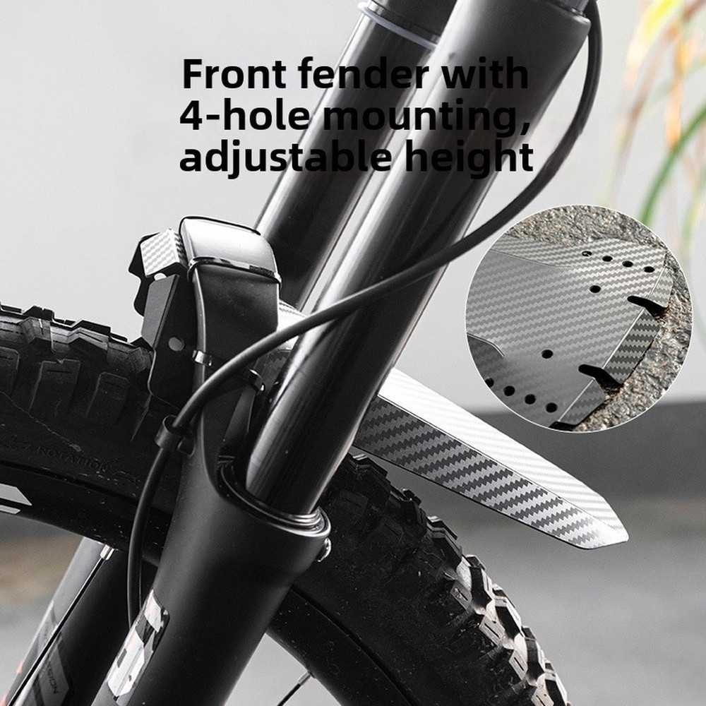 Foldable Front Rear Bike Mudguards for Mountain Bikes with Strap Fixation