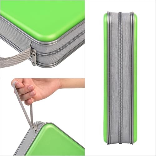 CD Case Hard Plastic CD Holder Protective DVD Disc Storage 96 Capacity Green