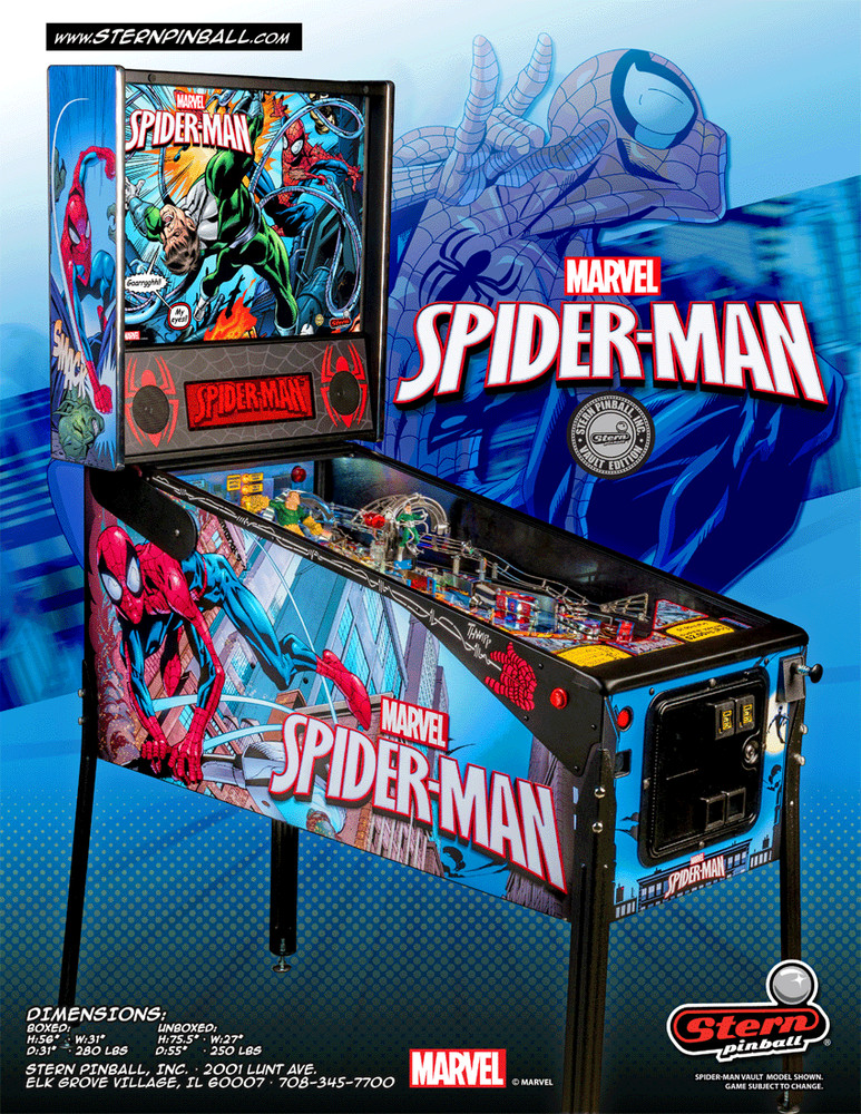 Stern Spider-Man (All Version) Pinball Machine Rubber Ring Kit