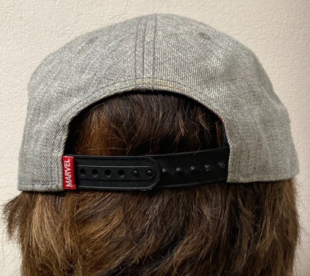 Marvel Comics Deadpool Classic Logo Gray & Red Snapback Baseball Cap Hat