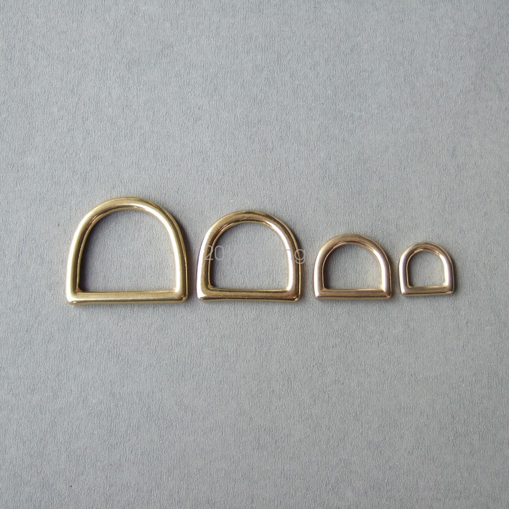 Heavy Duty Cast Solid Brass Dee D Ring 4 Sizes