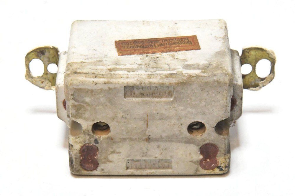 VINTAGE SINGLE POLE PUSH BUTTON LIGHT SWITCH #2