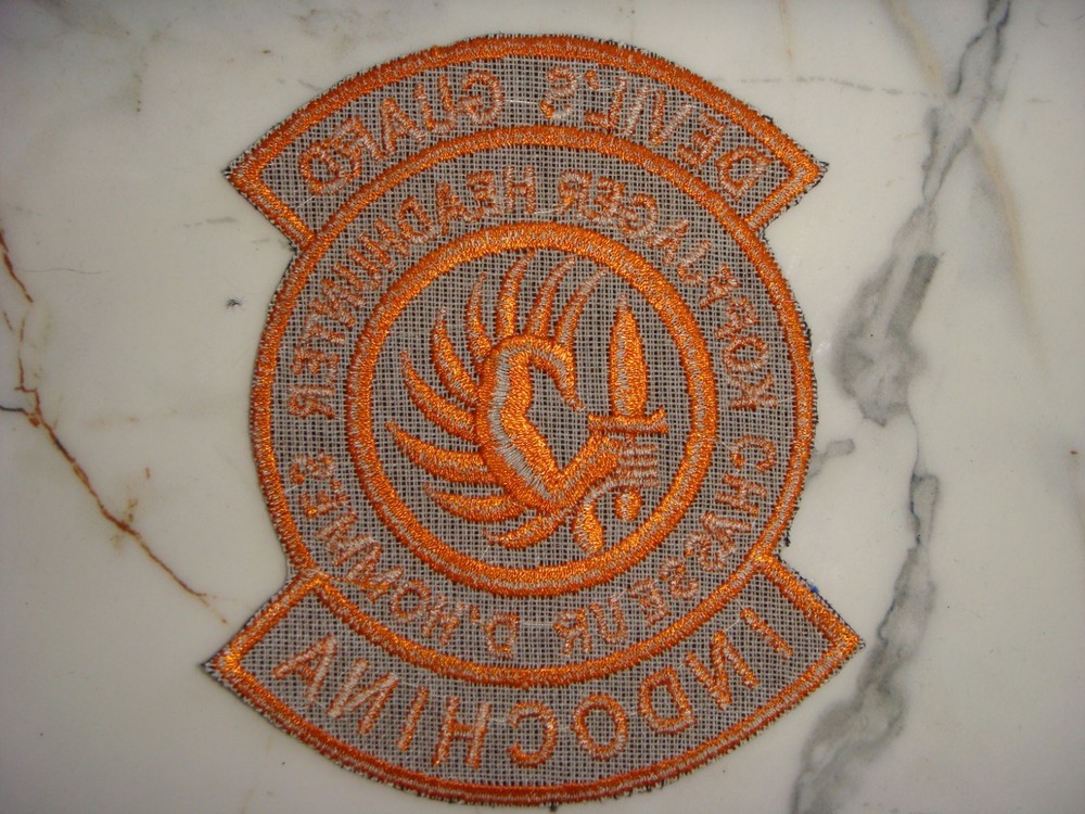 INDOCHINA WAR PATCH, FRENCH FOREIGN LEGION DEVIL'S GUARD HEADHUNTER