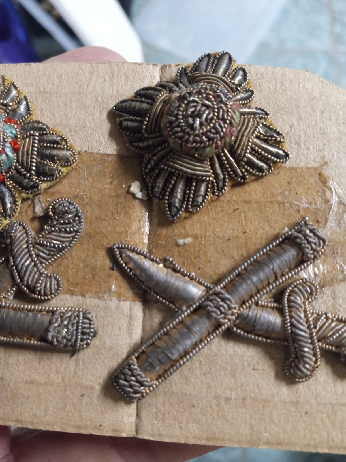 WW1 WW2 British Canadian BULLION Generals Cross Sword and Baton Shoulder Rank