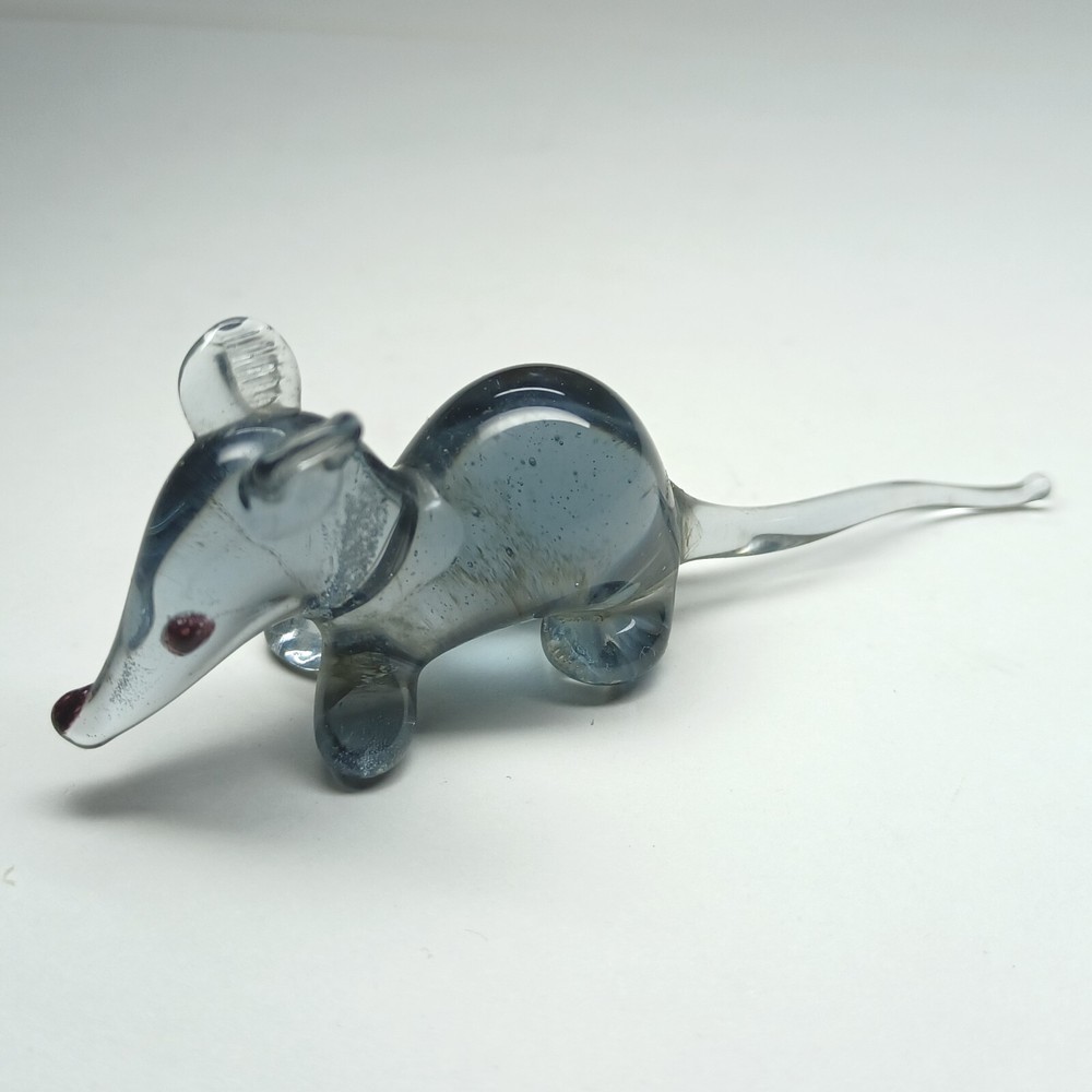 Mouse Glass Figurine 1970s