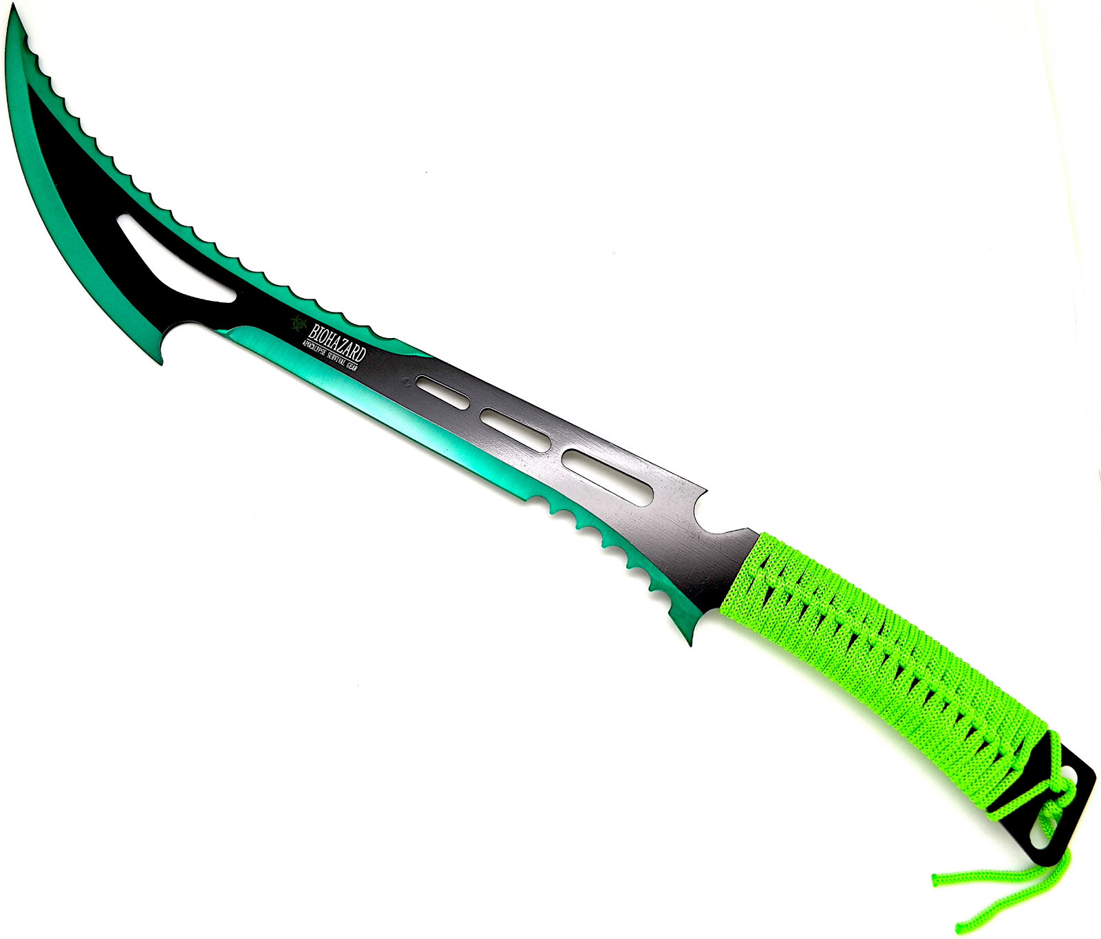 24" NEW! Green ZOMBIE Killer Biohazard Tactical MACHETE KNIFE Knives SWORD K1020