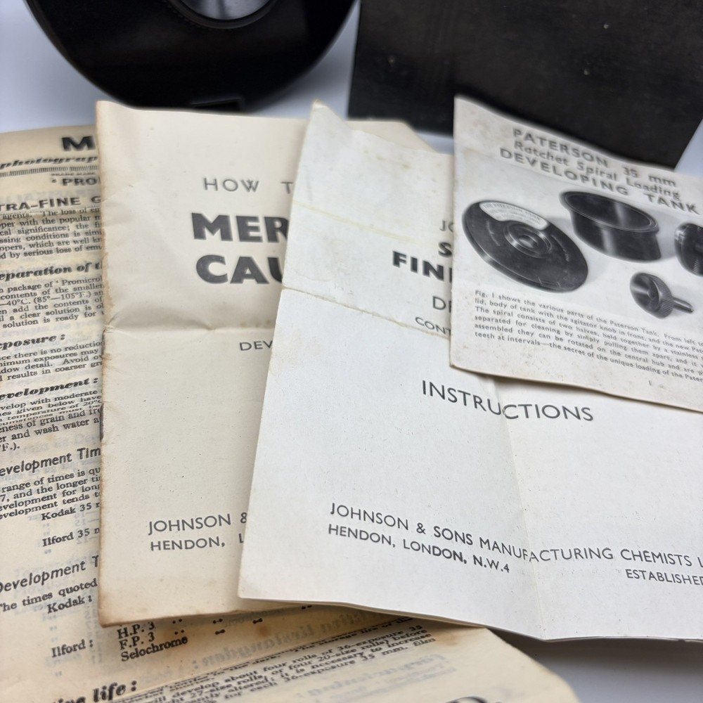 Paterson Vintage Bakerlite 35mm Developing Tank  BOXED