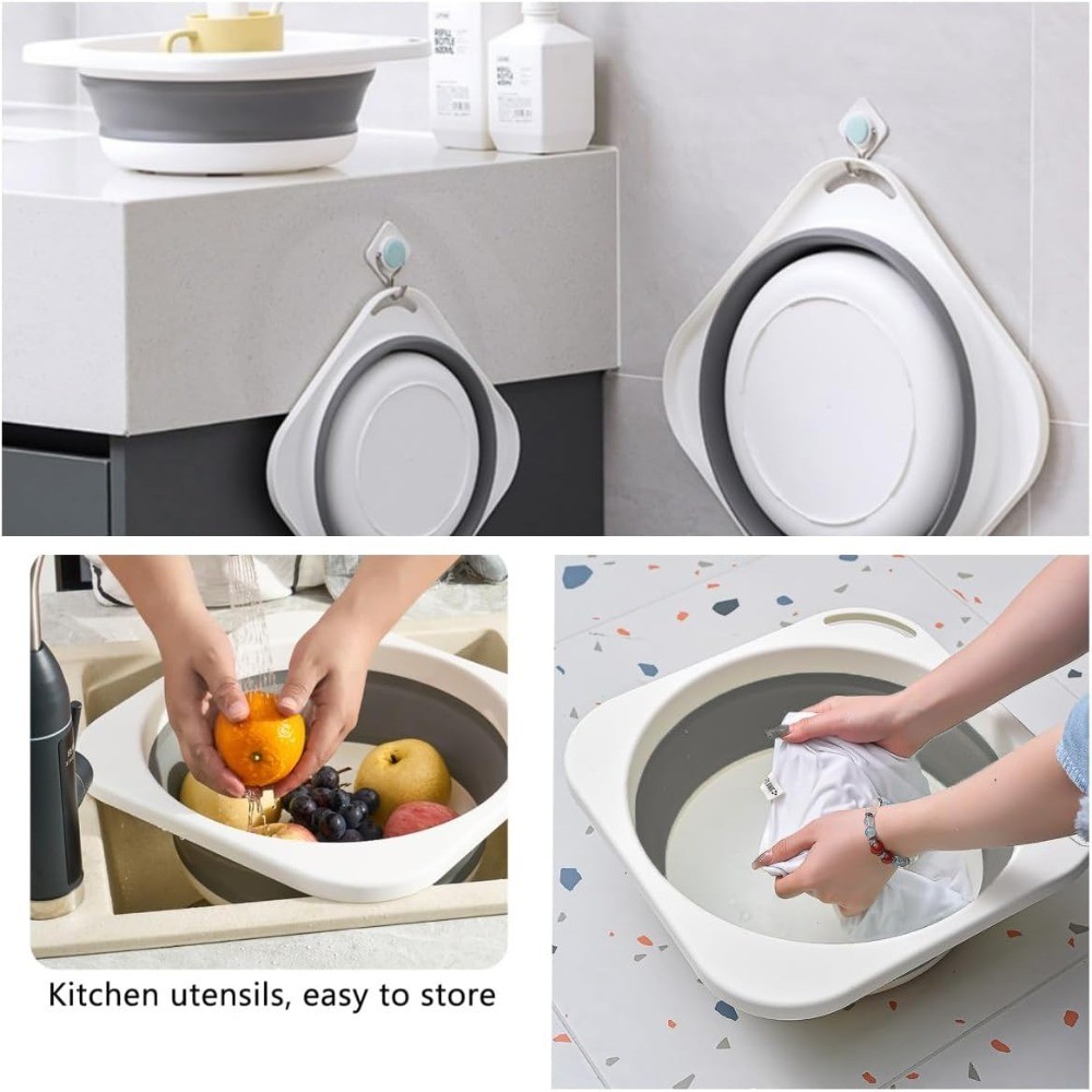 Portable Collapsible Wash Basin Foldable Sink Tub for Kitchen Camping Travel