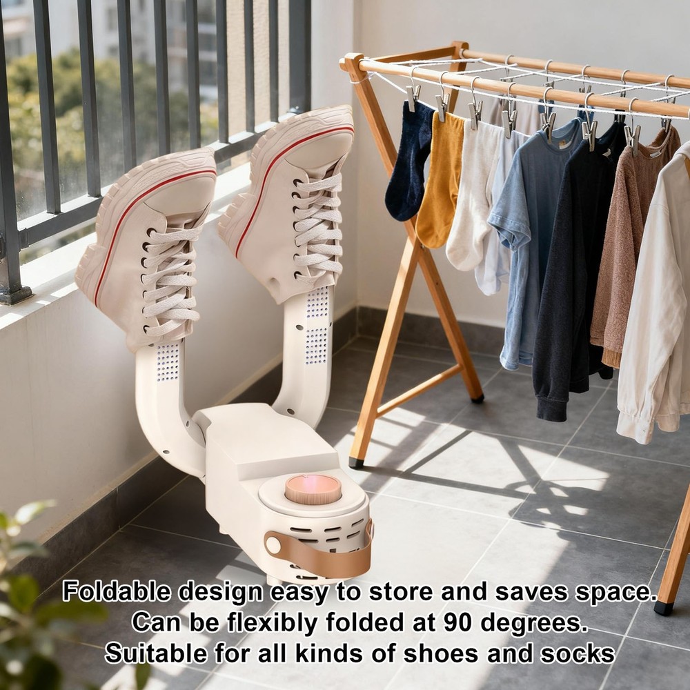 Portable Boot & Shoe Dryer Warmer - Foldable Fast Drying Device With Timer For