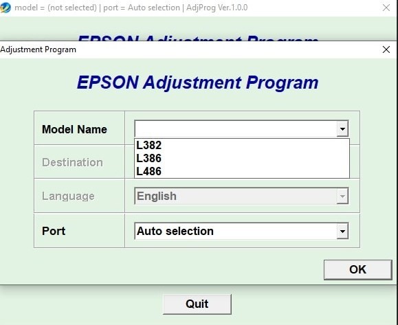 Epson L382 ECC Ink Pad Counter Reset Pendrive