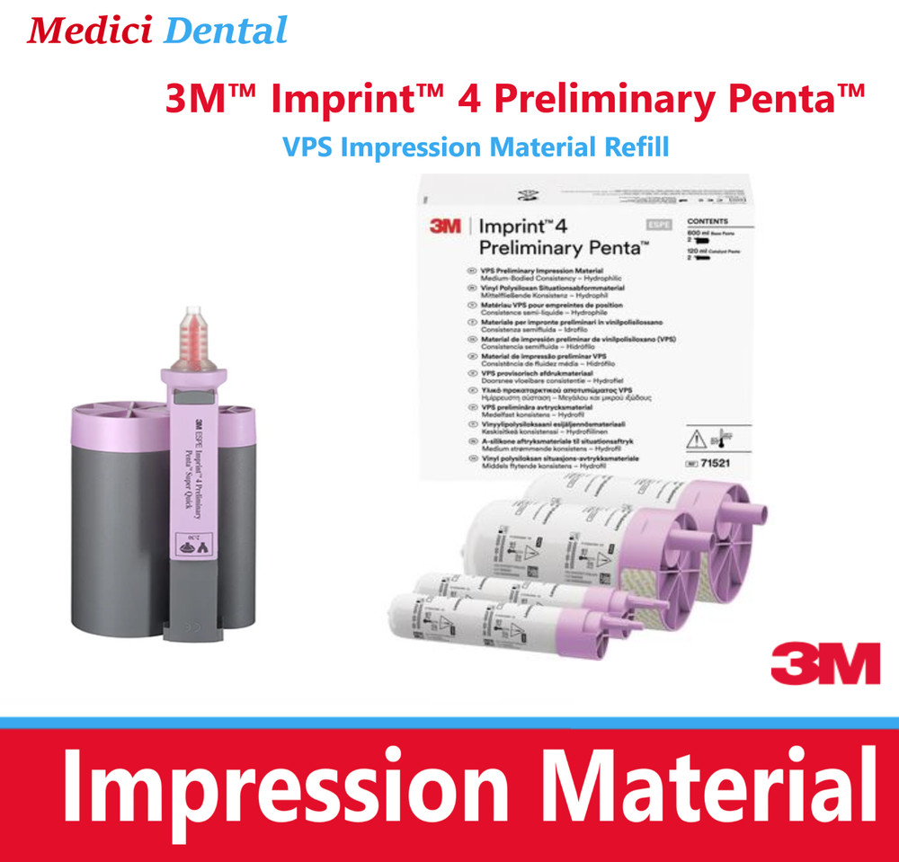 Dental 4 Preliminary Penta VPS Impression Material Super Quick or Regular Set