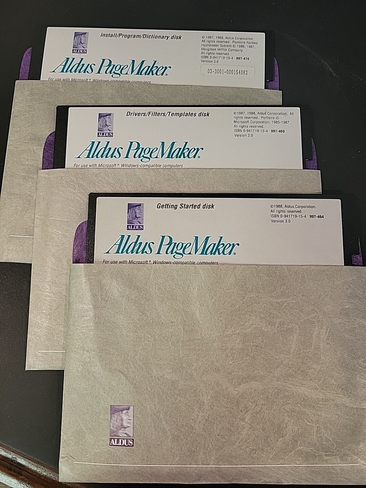 Vintage Aldus Pagemaker 3.0 Windows version