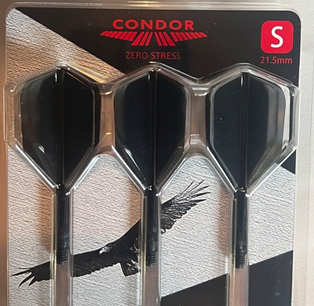 CONDOR ZERO STRESS FLIGHTS BLACK SMALL SHAPE  SHORT LENGTH  FREE SHIPPING