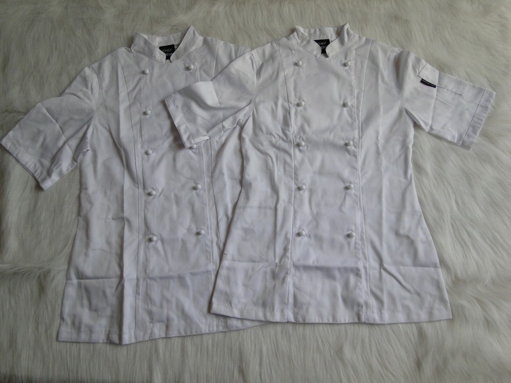 Lady's Chef Jacket White with Short Sleeves