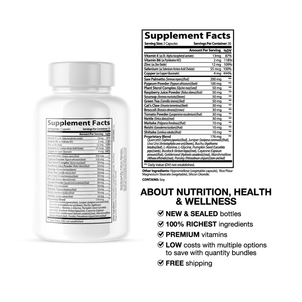 Prosta Vive - Prostate Support- 2 Bottles- 120 Capsules