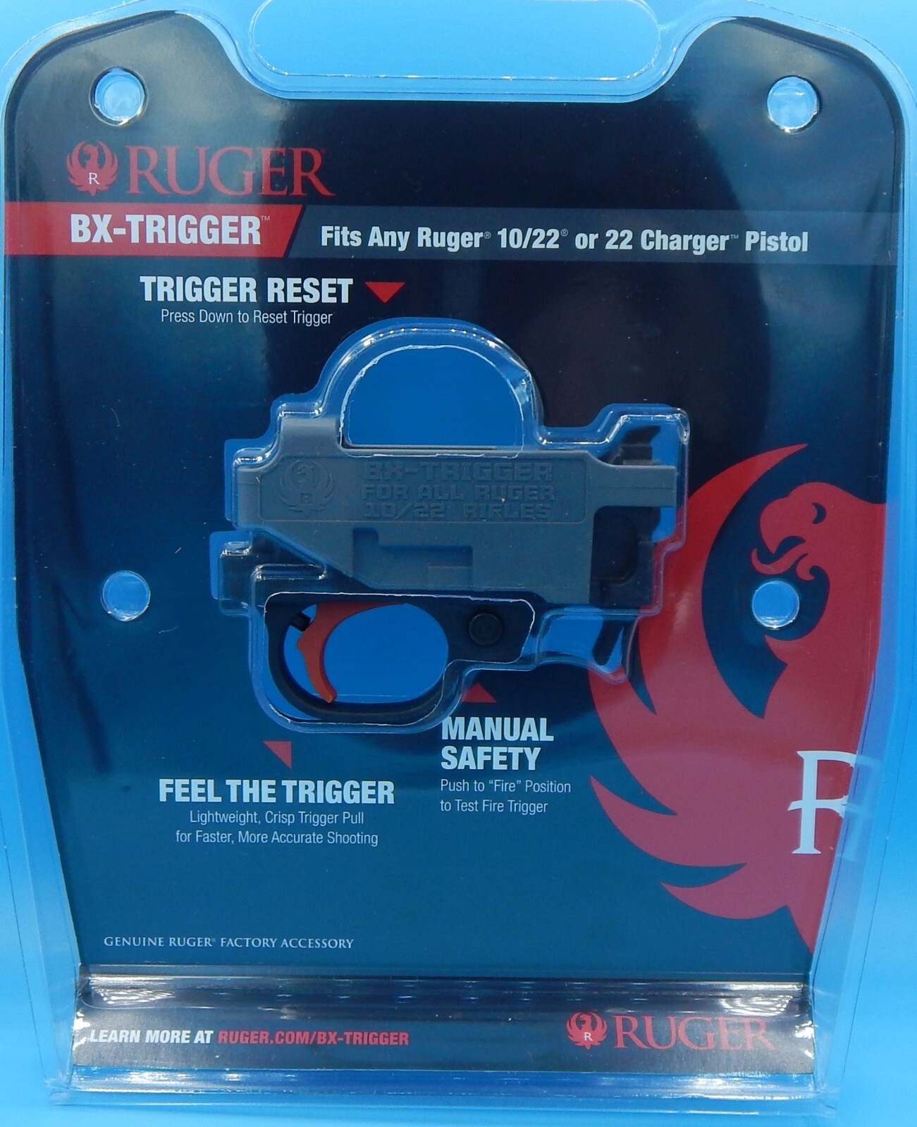 Ruger BX-Trigger RED 10/22 Rifle Charger Pistol 22LR NEW Retail 90631 Drop-In