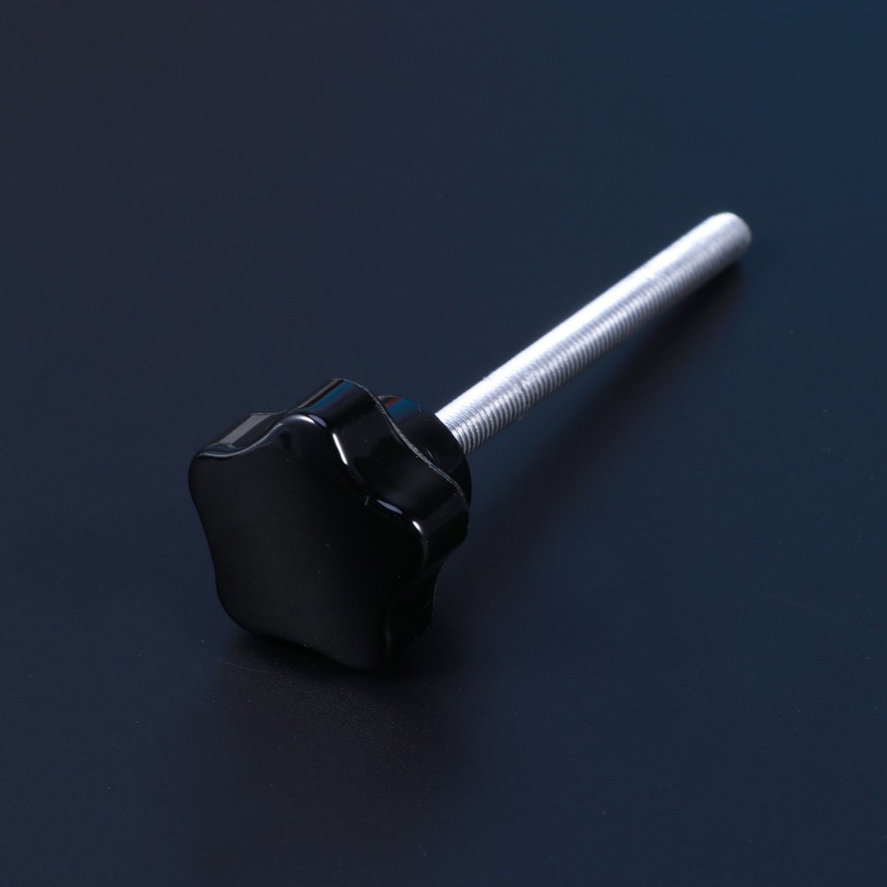 10 PCS M5x60 Hole Five Star Screw Grips Clamping Knobs (Black)
