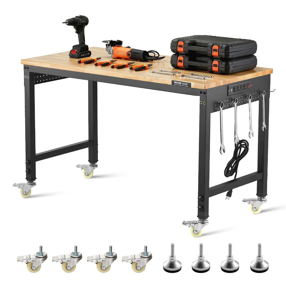 Industrial 48in Workbench 2000lb Structural Integrity with USB AC
