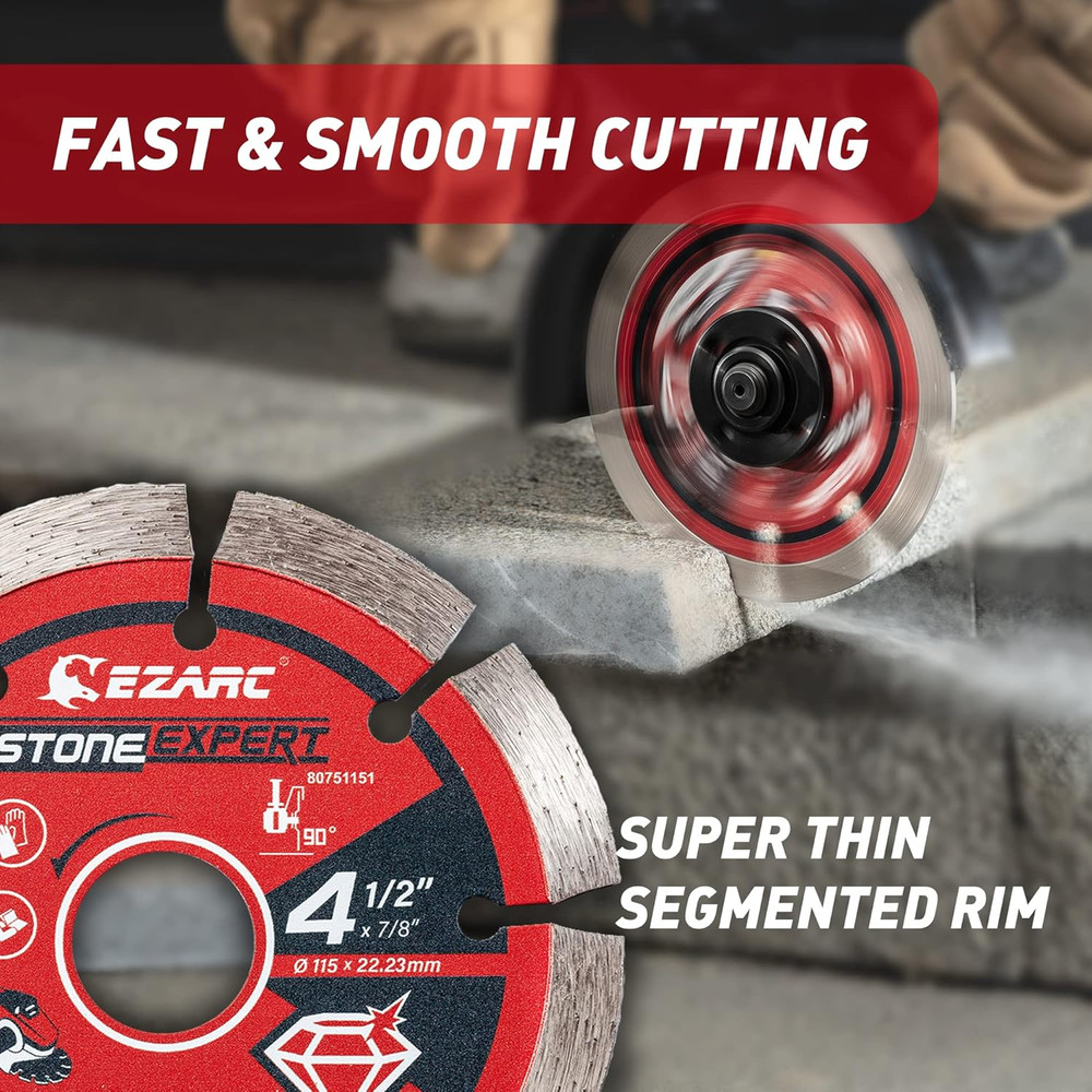 4-1/2 Inch Segmented Diamond Blade Diamond Cutting Wheel for Angle Grinder Ston