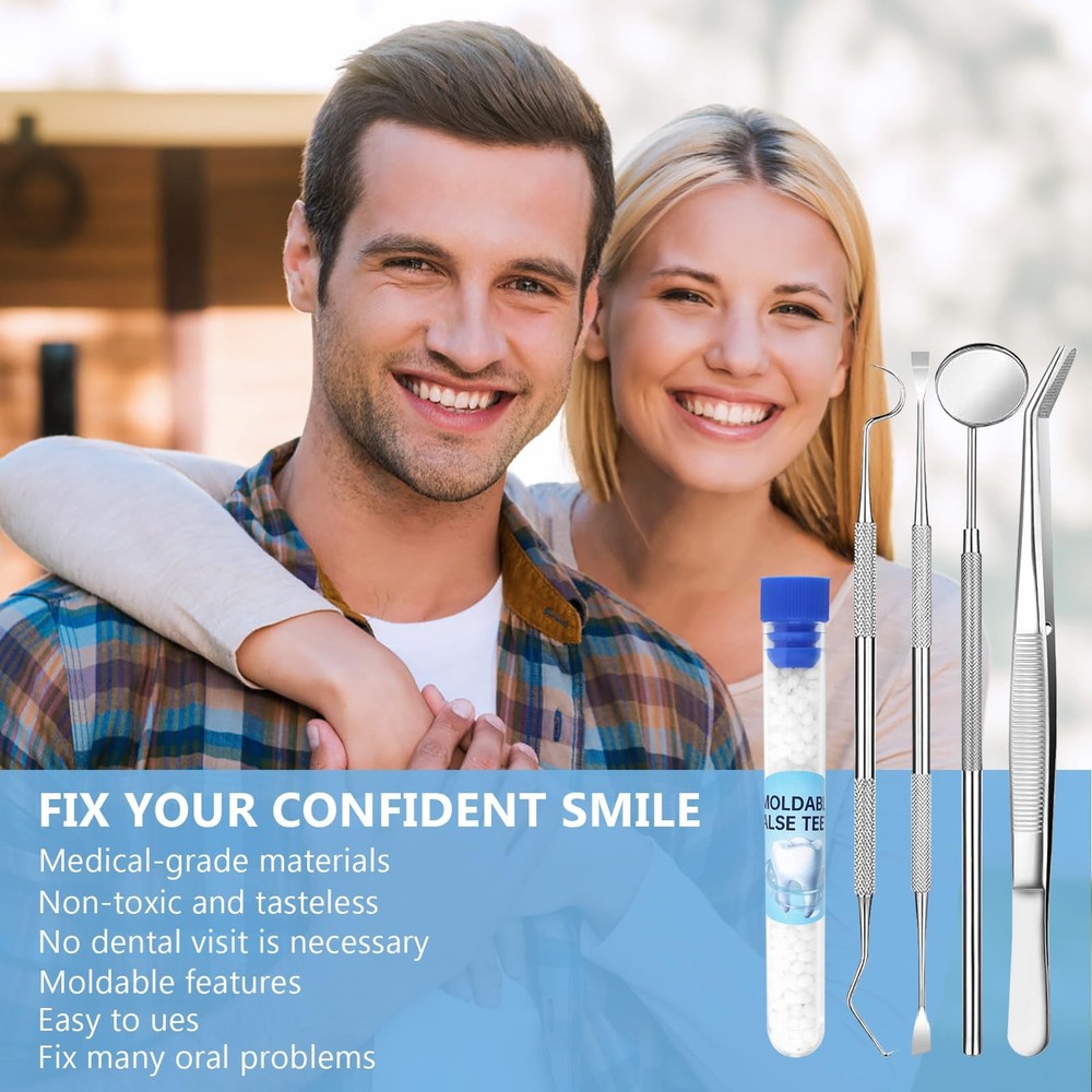 Tooth Repair Kit, Moldable False Teeth, Tooth Replacement Missing Teeth, Teet...