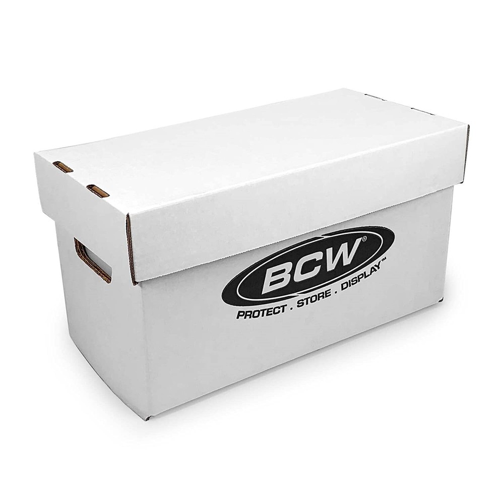 2 BCW Short Comic Book Storage Boxes Holds 150 175 Stackable Archival Cardboard