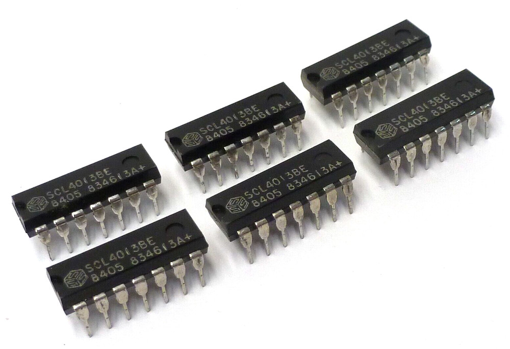 Qty 6- IC SCL4013BE CMOS Dual D-Type Flip-Flop IC DIP-14 Solid State Scientific