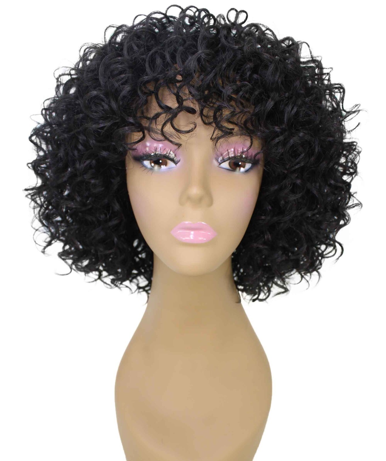 LUXLUXE Gabrielle Curly Pixie 11.5 in Long Full Wig No Lace,BF-0007