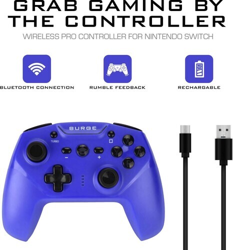 Surge SwitchPad Pro Wireless Controller: Blue for Nintendo Switch [New ]